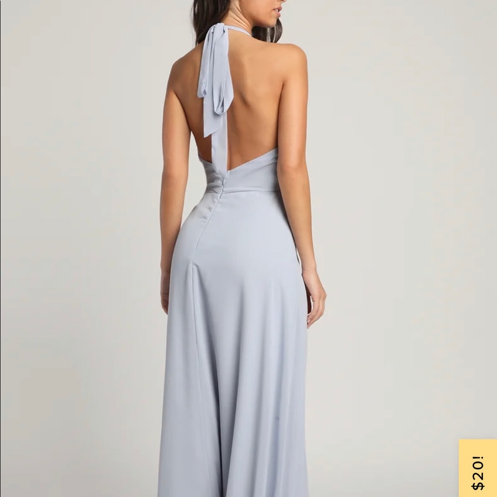 Lulu’s lilac maxi dress, tie-halter. - Picture 2 of 3